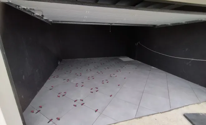 Pose de carrelage dans un garage à Sadirac, Fargues-Saint-Hilaire, MD RENOVATION