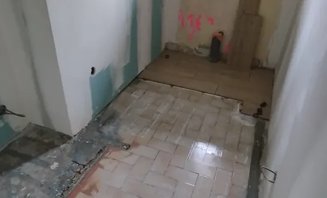Ragréage, carrelage et faïence salle de bain et cellier à Léognan, Fargues-Saint-Hilaire, MD RENOVATION